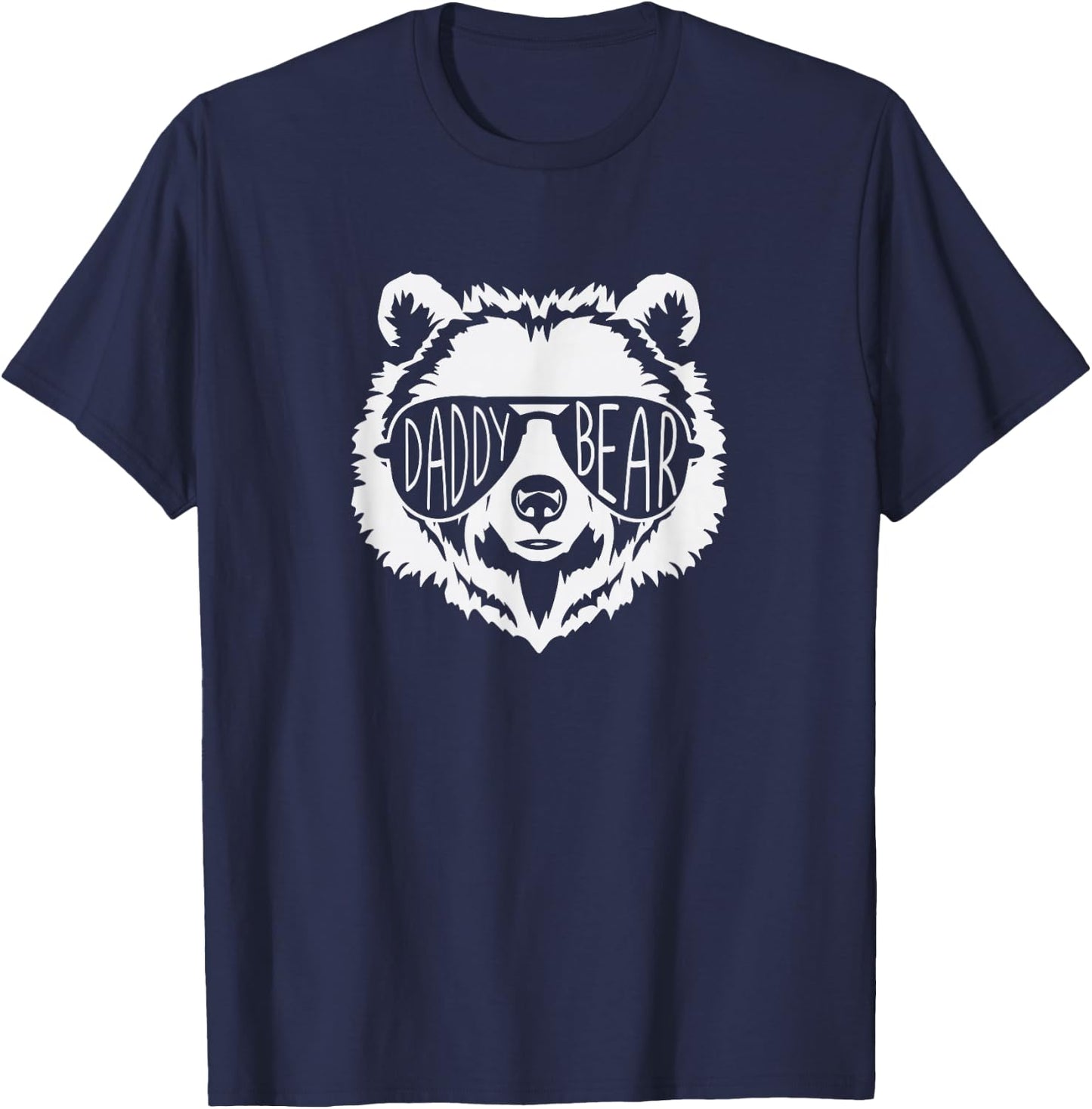 Daddy Bear Face with Sunglasses Father's Day T-Shirt - T-Shirt | Navy