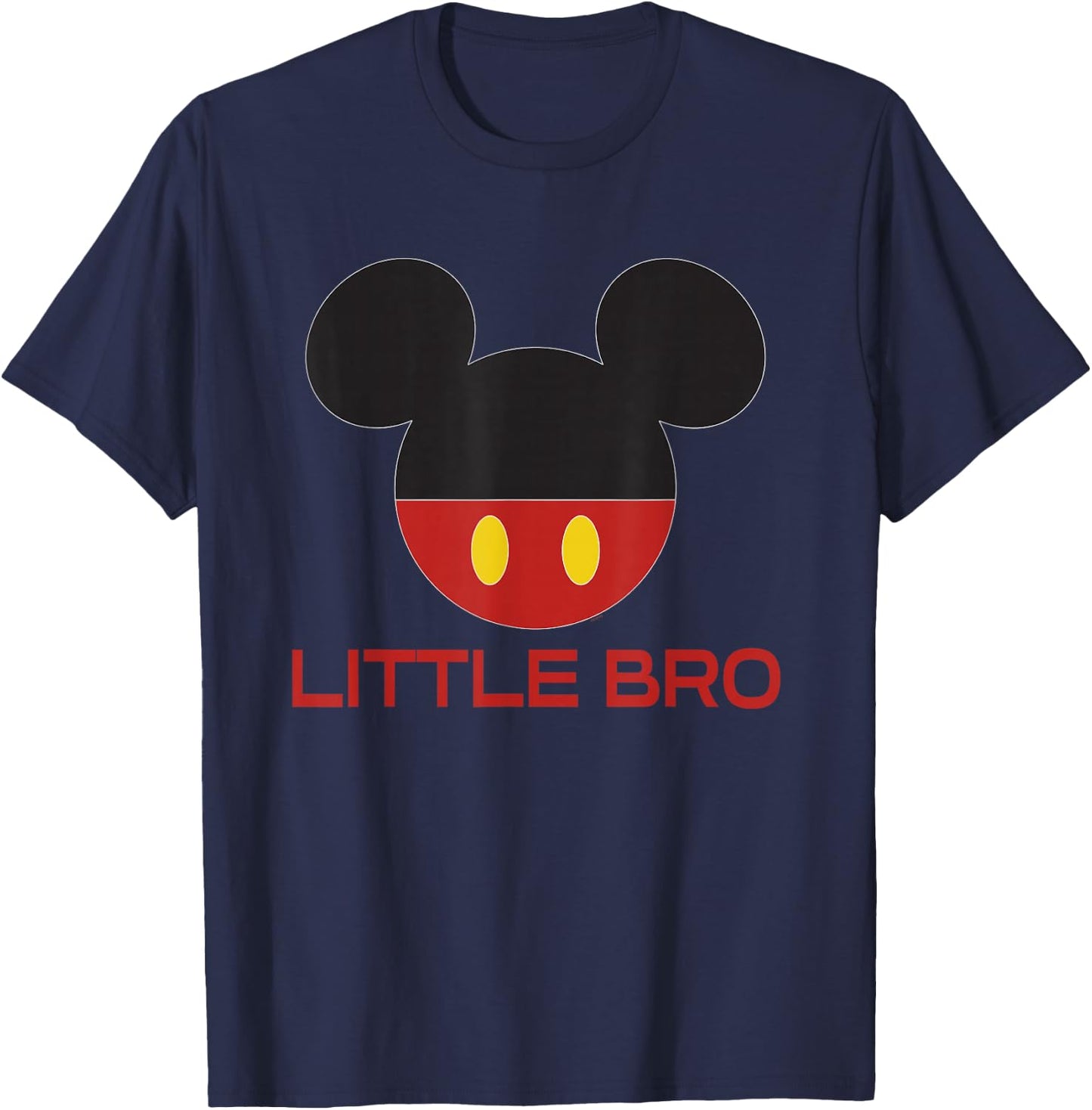 Disney Mickey Mouse Red Shorts Icon Little Bro Family T-Shirt - T-Shirt | Navy