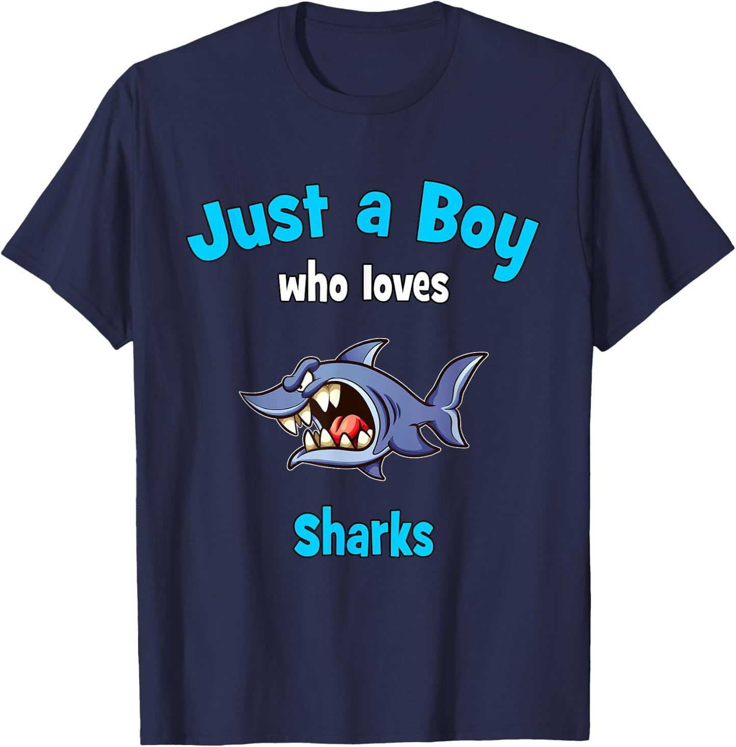 Shark for Boys | Kids Shark T-Shirt - T-Shirt | Navy