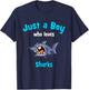 Shark for Boys | Kids Shark T-Shirt - T-Shirt | Navy