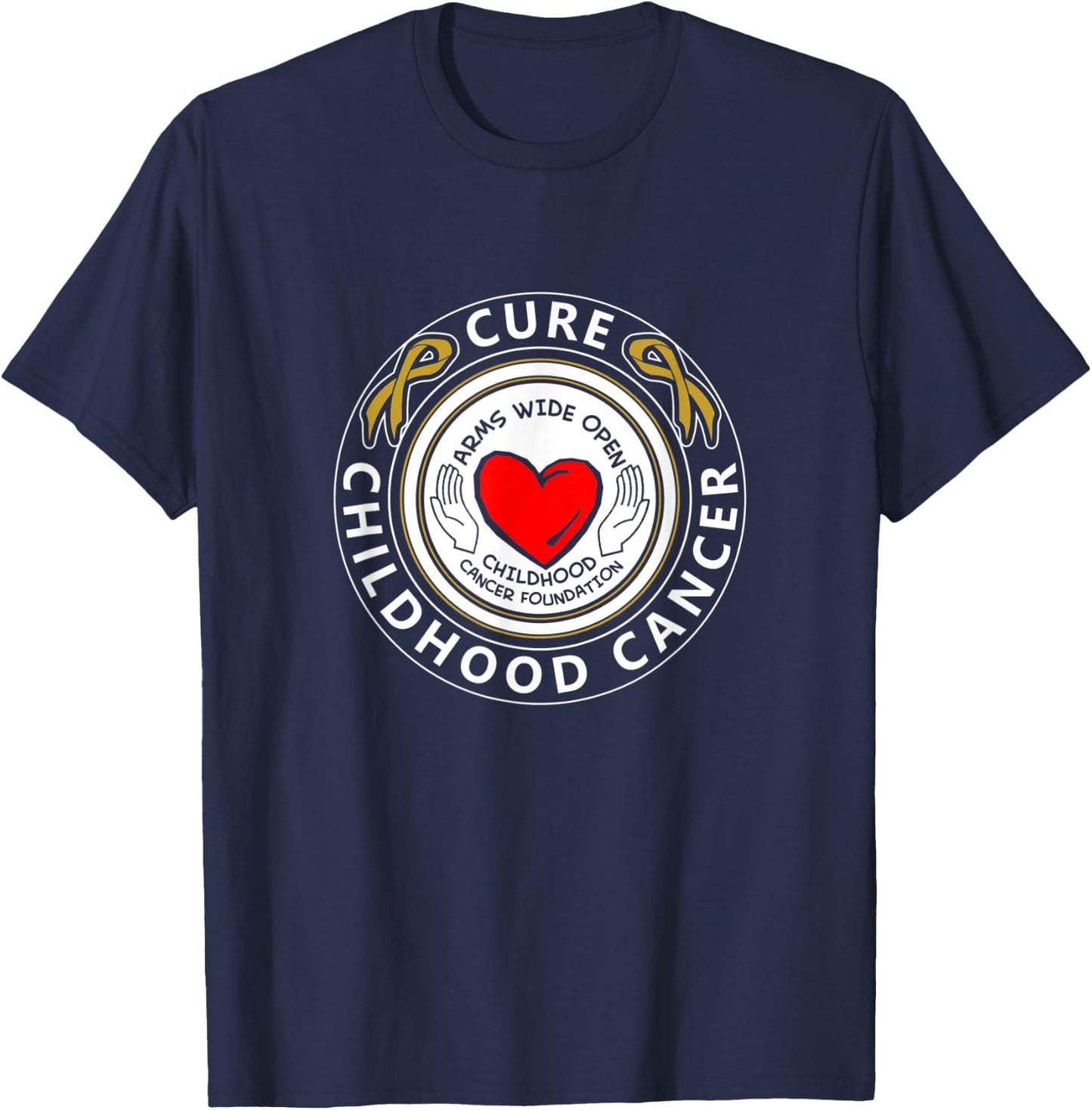 Arms Wide Open Childhood Cancer Foundation T-Shirt - T-Shirt | Navy