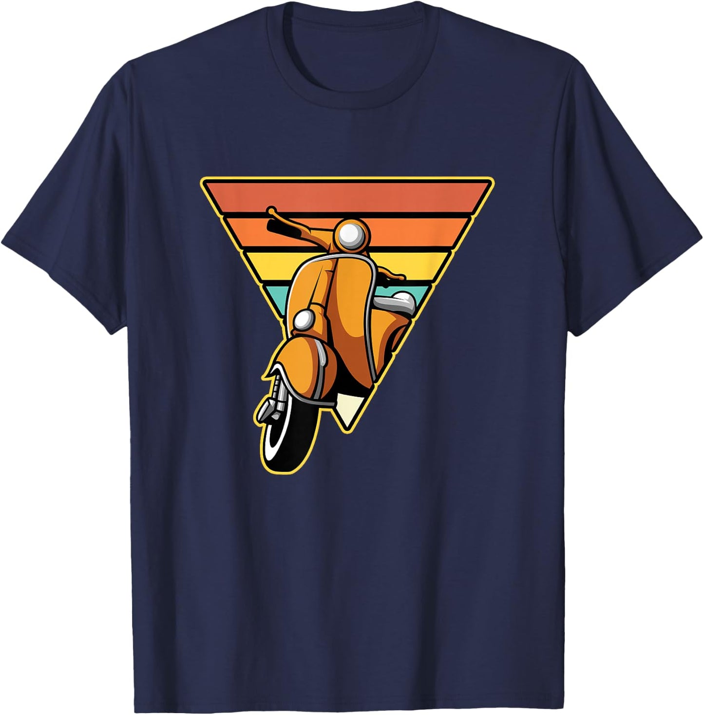Retro Scooter Bike Motorbike Scoot - Vintage Moped T-Shirt - T-Shirt | Navy