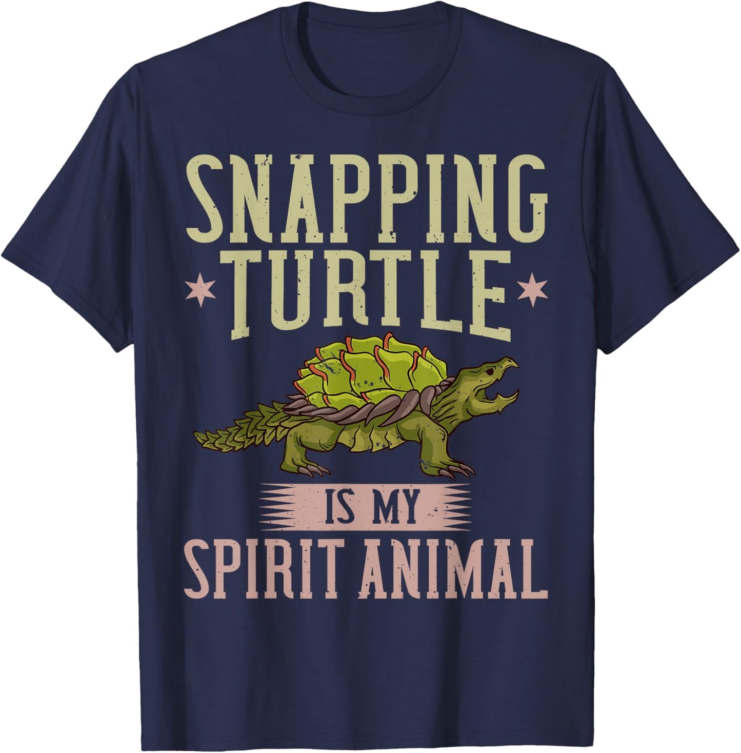 Snapping Turtle Alligator Pet Shell T-Shirt - T-Shirt | Navy