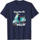 They See Me Rollin' - Funny Cute Moped T-Shirt - T-Shirt | Navy