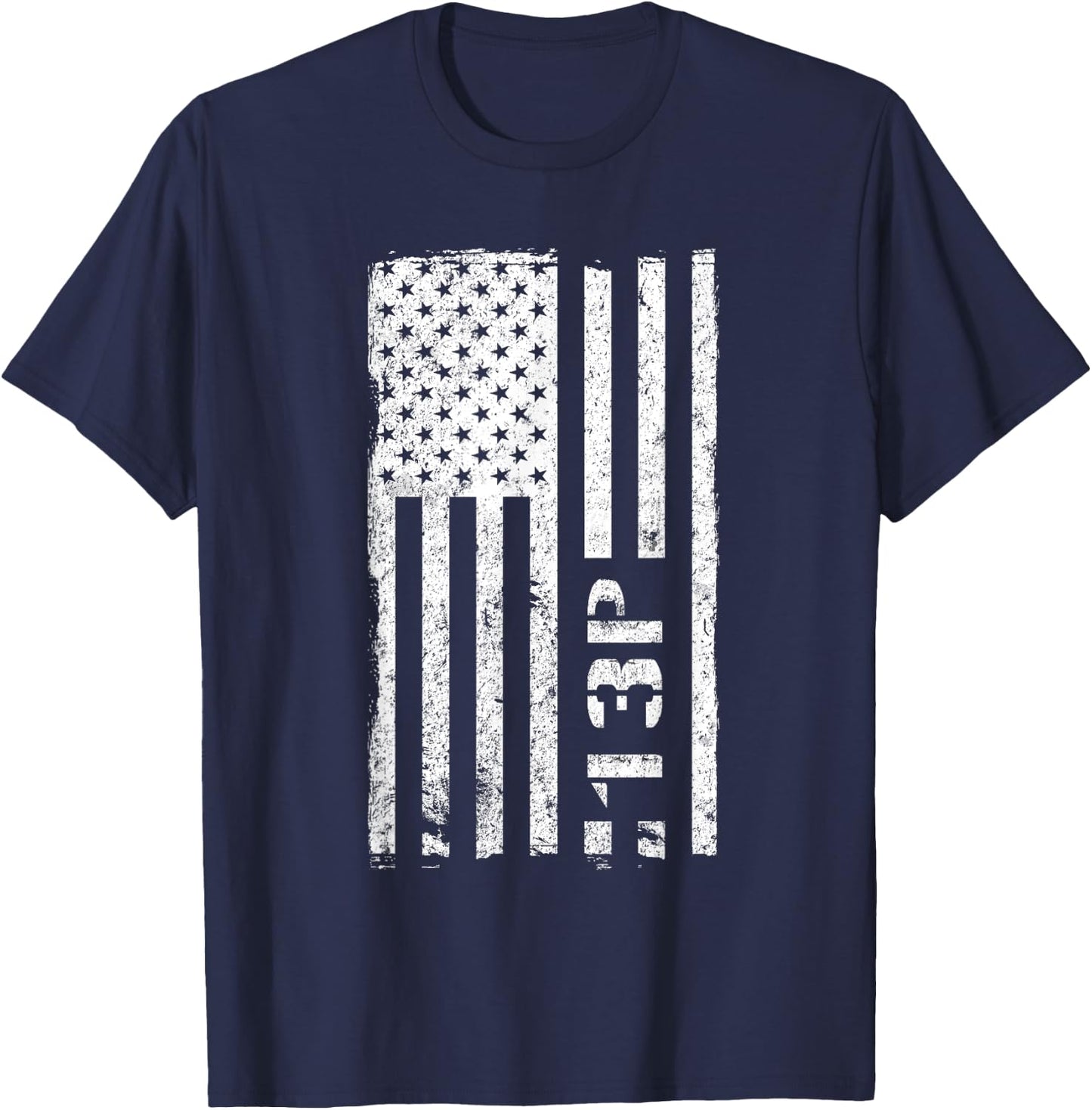 13P MLRS Operations Fire Direction Specialist Vintage Flag T-Shirt - T-Shirt | Navy