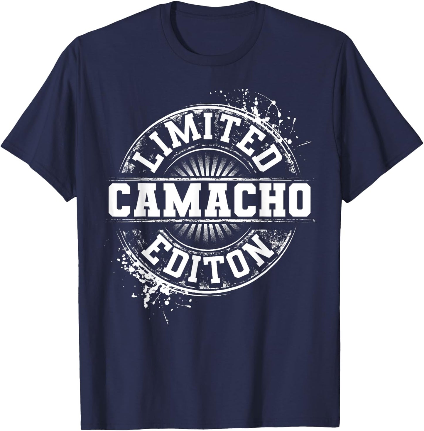 CAMACHO Funny Surname Family Tree Birthday Reunion Gift T-Shirt - T-Shirt | Navy