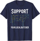 Cow Butcher Beef Cuts Diagram - Support Your Local Butcher T-Shirt - T-Shirt | Navy