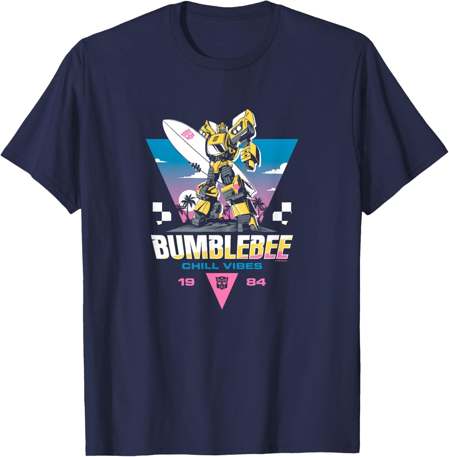 Transformers Bumblebee Chill Vibes Portrait T-Shirt - T-Shirt | Navy