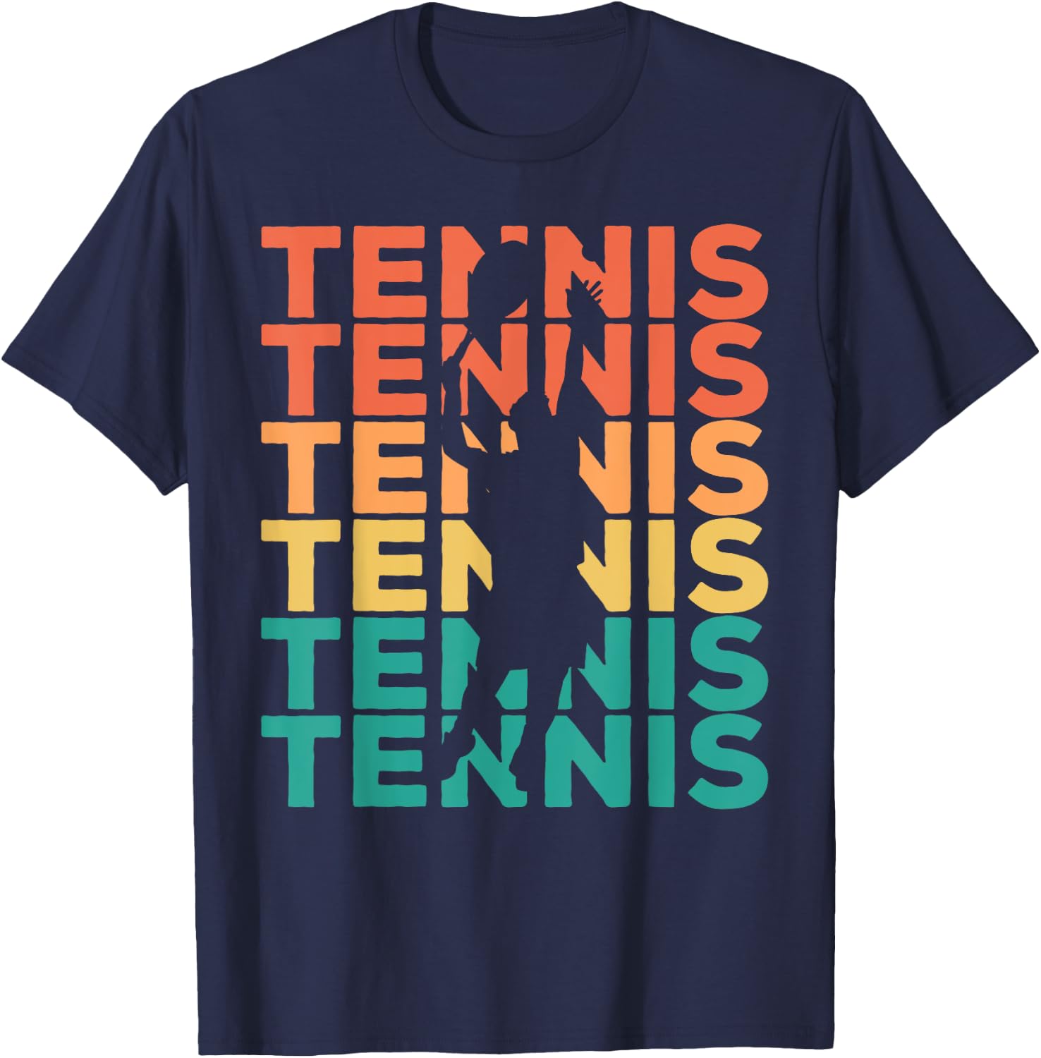 Retro Vintage Tennis Gift Tennis Players T-Shirt - T-Shirt | Navy