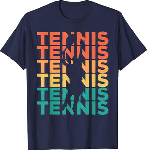 Retro Vintage Tennis Gift Tennis Players T-Shirt - T-Shirt | Navy