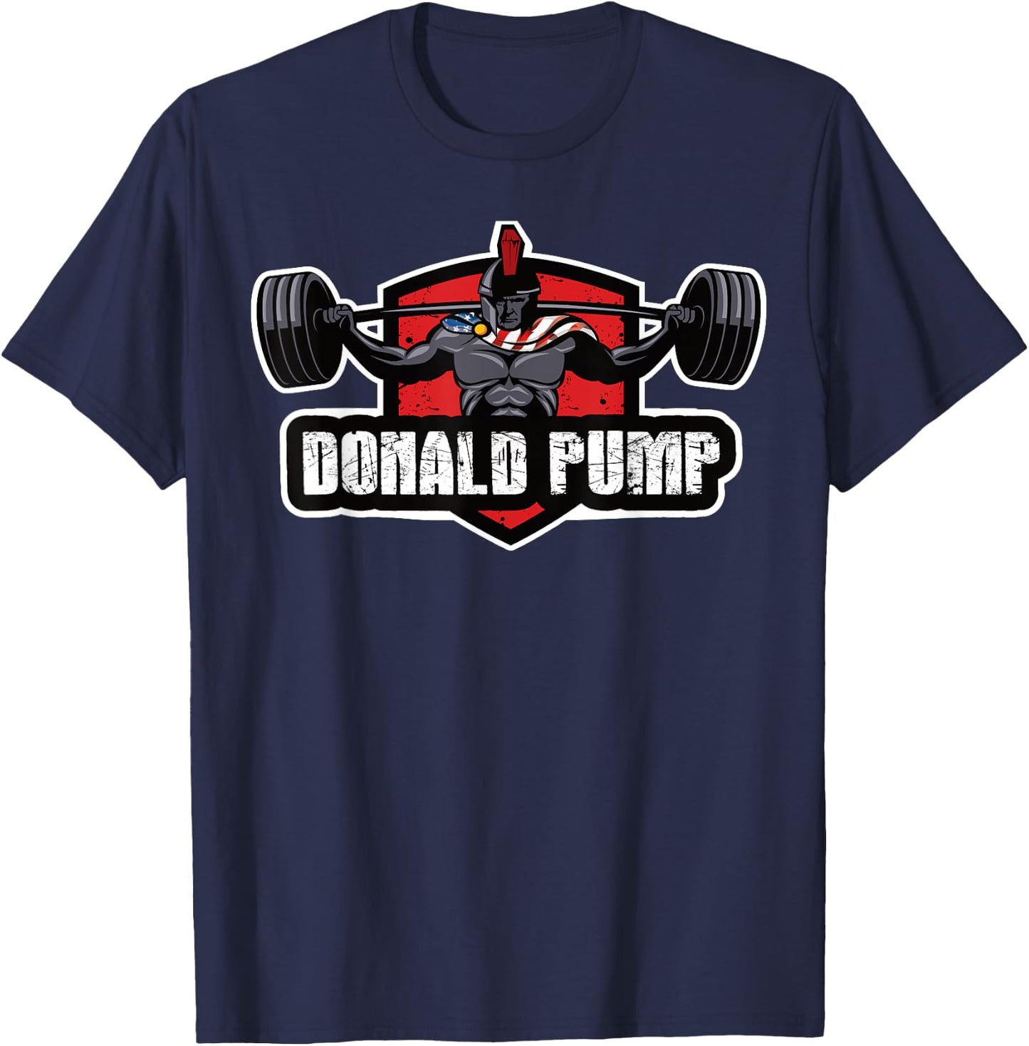 Donald Pump - Trump Weightlifting America 2020 T-Shirt - T-Shirt | Navy