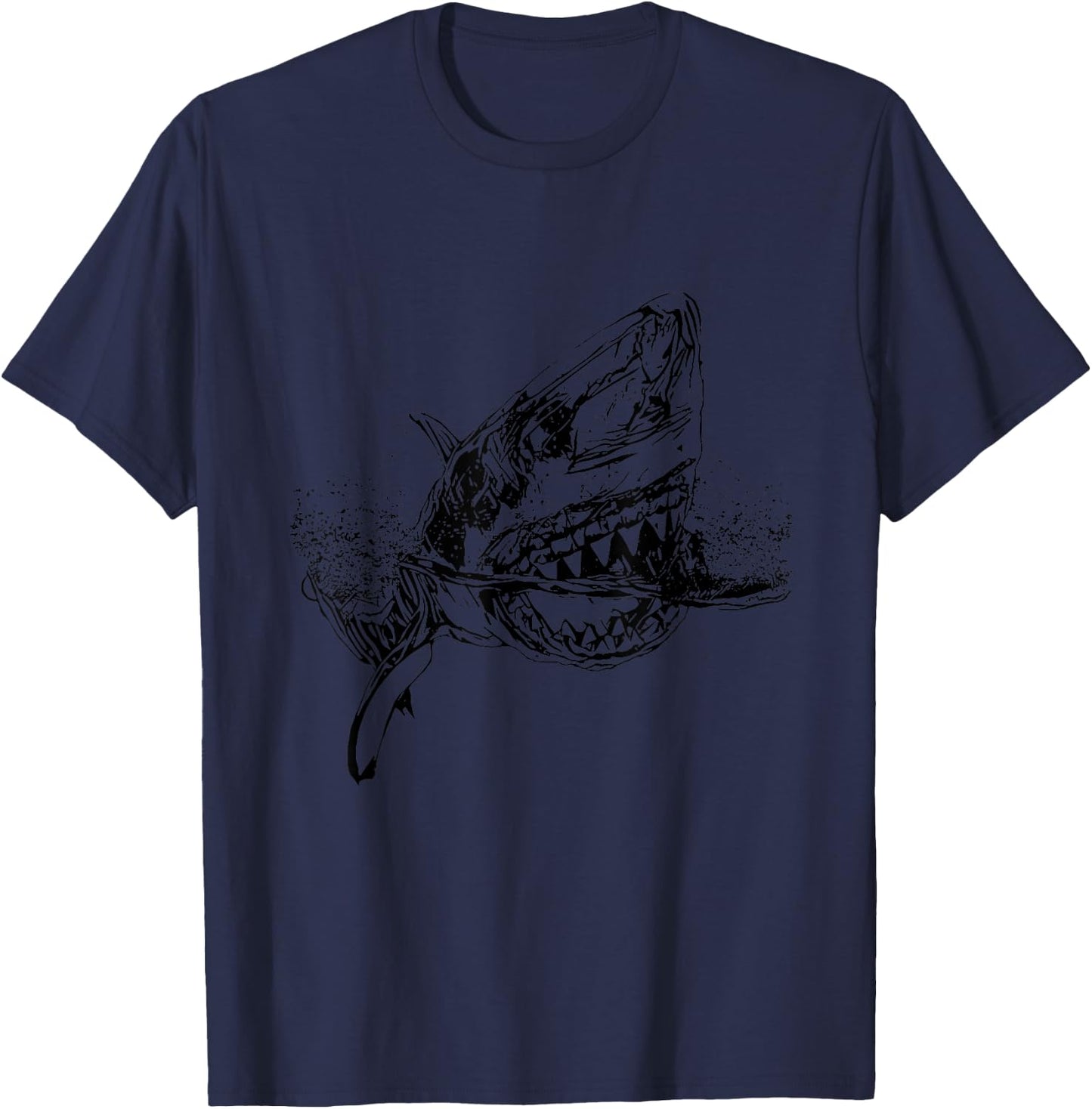 Great White Shark colorful Sharks Predator Shark T-Shirt - T-Shirt | Navy