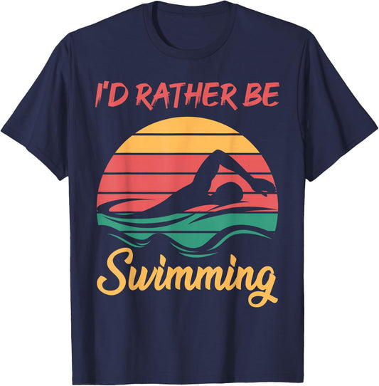 Water Rat Water Sports Hobby Swimming Club Swimming T-Shirt - T-Shirt | Navy