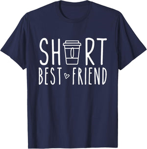 Short Best Friend Coffee Matching BFF Gifts Bestie T-Shirt - T-Shirt | Navy