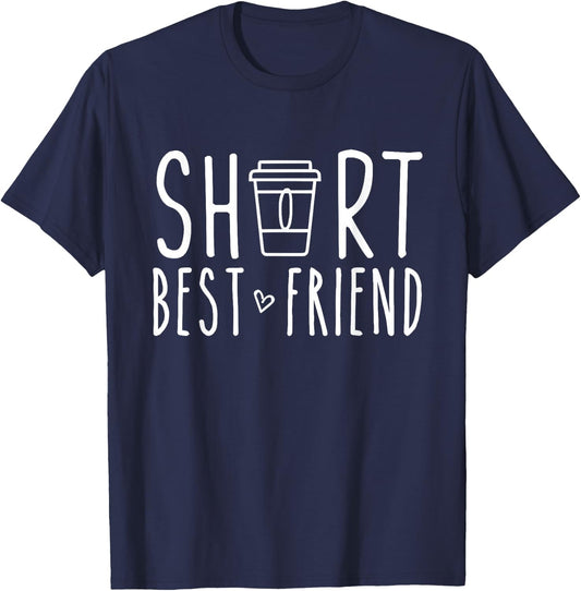 Short Best Friend Coffee Matching BFF Gifts Bestie T-Shirt - T-Shirt | Navy