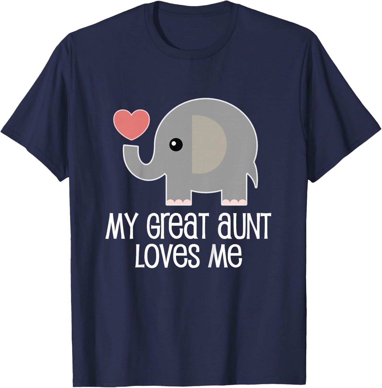 My Great Aunt Loves Me Elephant T-Shirt - T-Shirt | Navy