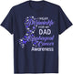 I wear Periwinkle For my Dad Esophaheal Cancer Awareness T-Shirt - T-Shirt | Navy