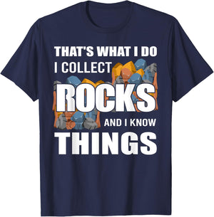 Funny Rock Collecting Gift Rockhound Men Women Geology Lover T-Shirt - T-Shirt | Navy