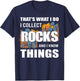Funny Rock Collecting Gift Rockhound Men Women Geology Lover T-Shirt - T-Shirt | Navy