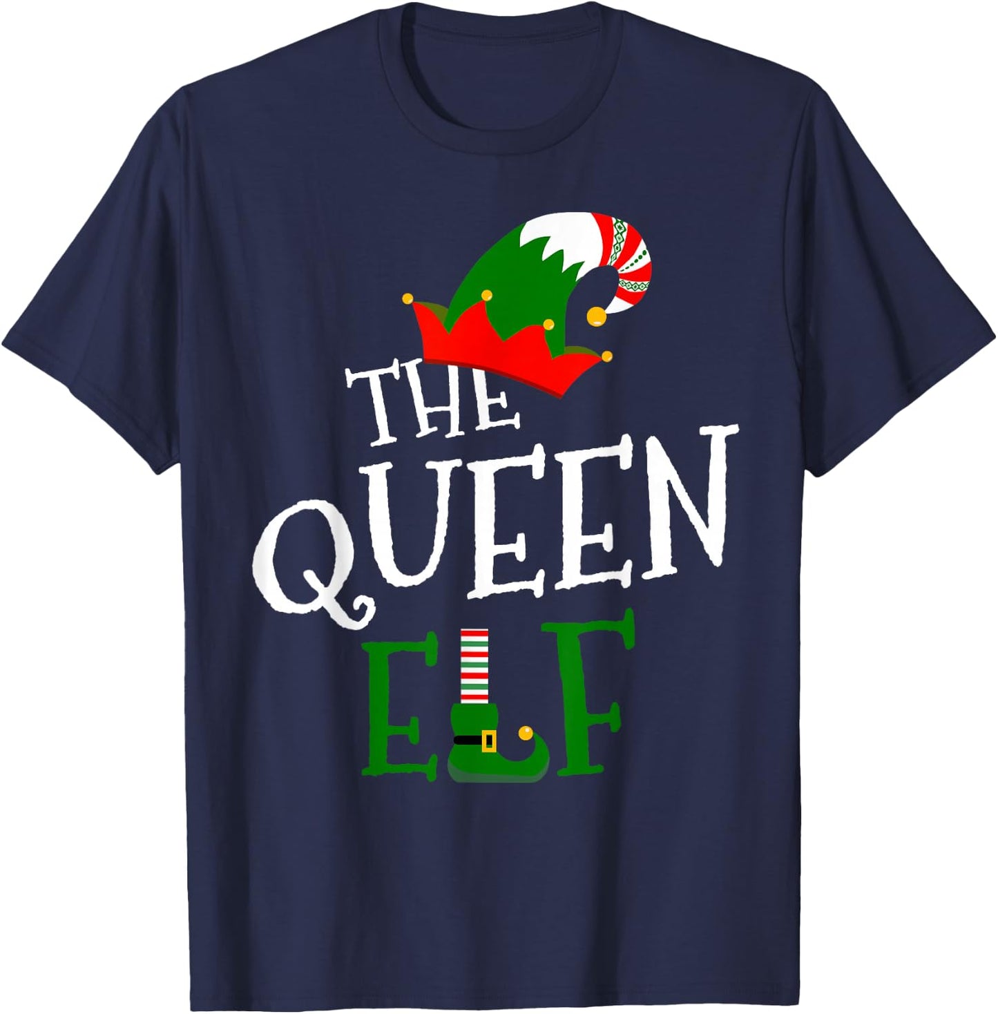 The Queen Elf Family Matching Group Gift Christmas Costume T-Shirt - T-Shirt | Navy