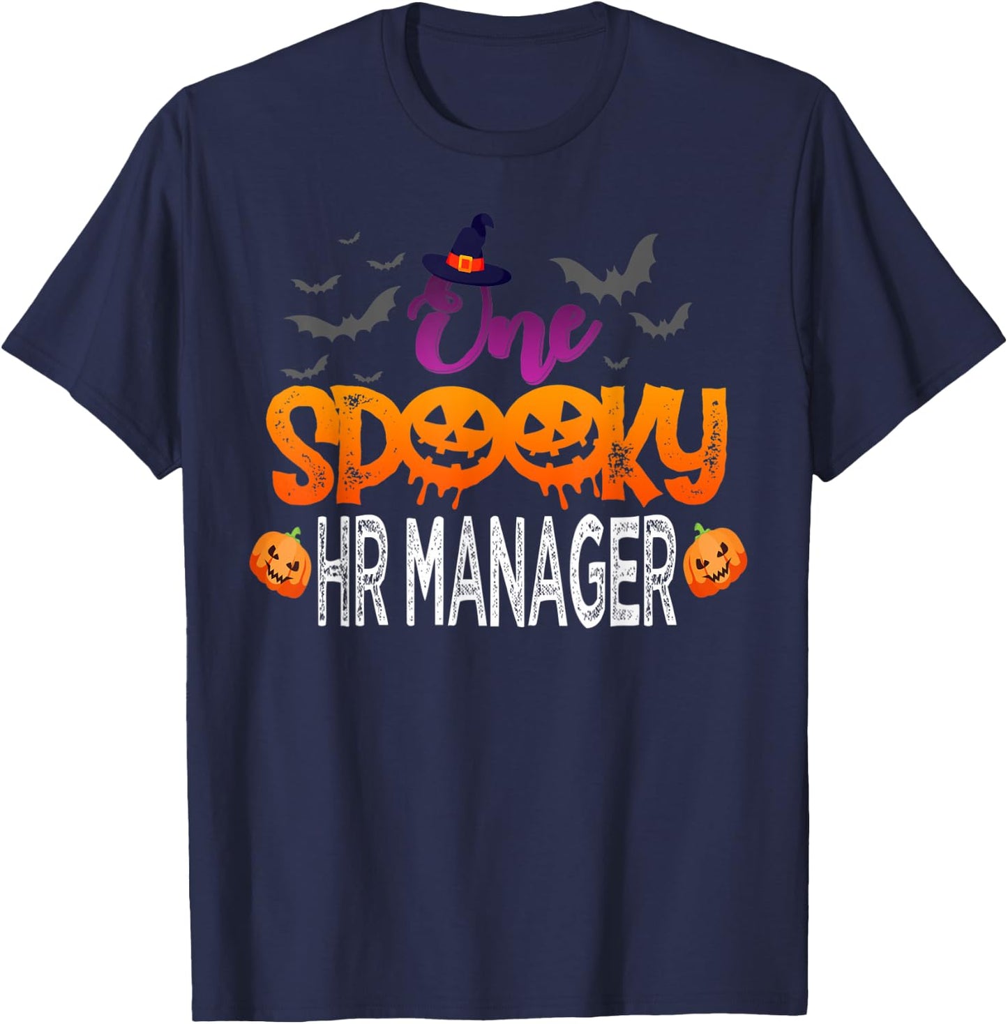 One Spooky HR Manager Halloween Costume Gift Women T-Shirt - T-Shirt | Navy