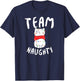 Team Naughty Funny Matching Family Christmas T-Shirt - T-Shirt | Navy