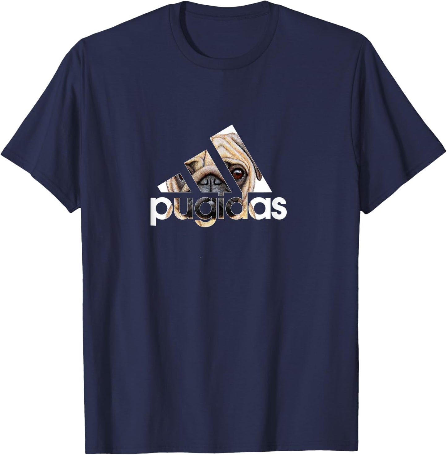 Pugidas Pug Sports Wear Funny Pugs Dog T-Shirt - T-Shirt | Navy