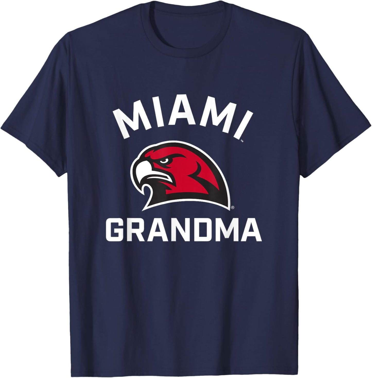 Miami University Ohio Redhawks Arched Grandma T-Shirt - T-Shirt | Navy