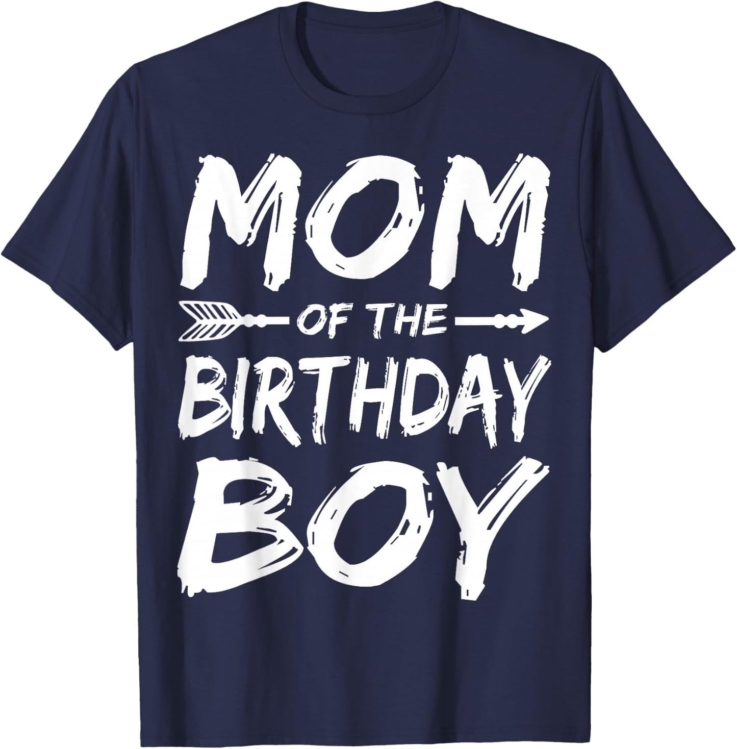 Mom of the birthday boy matching family party T-Shirt - T-Shirt | Navy