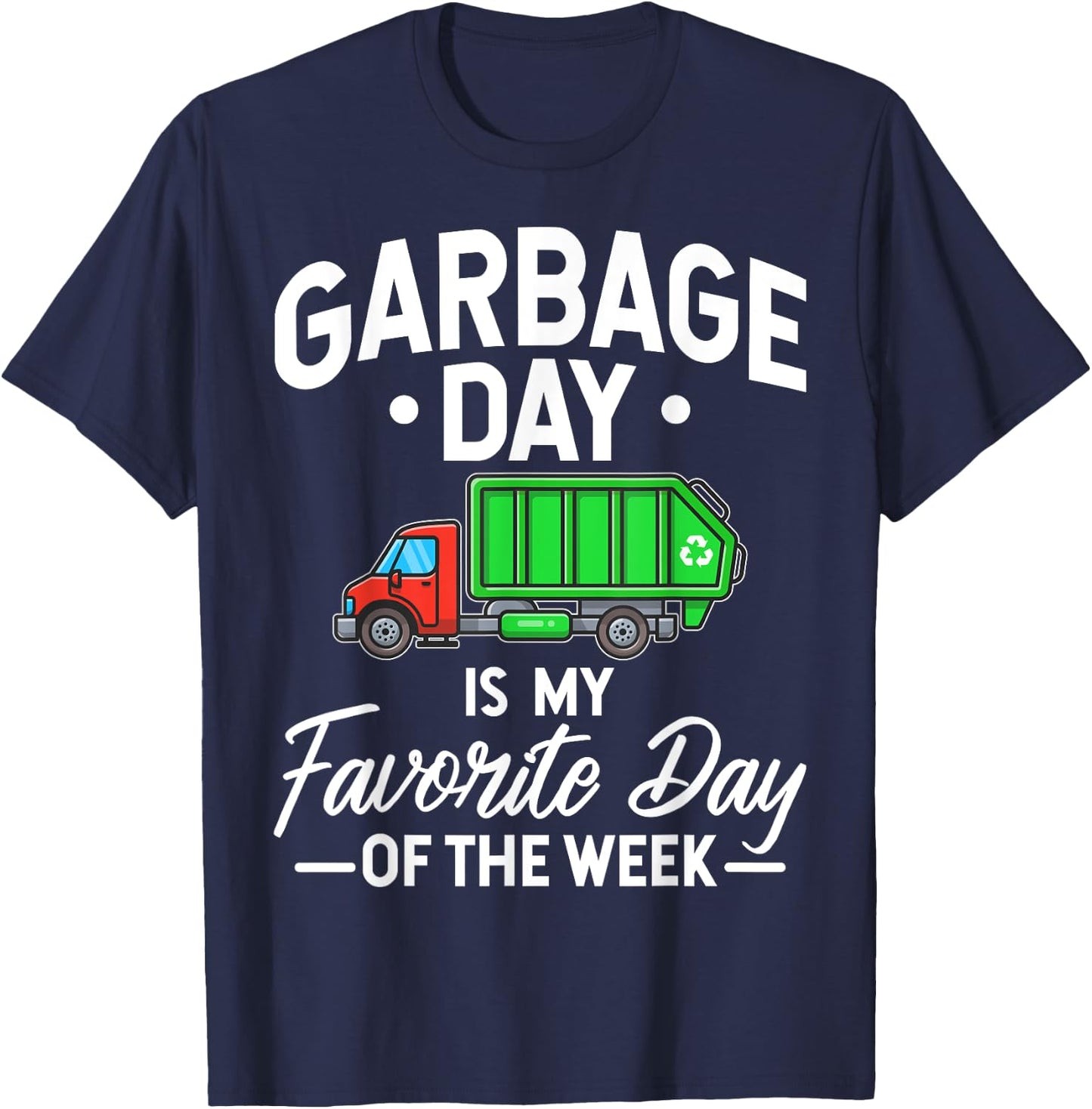 Garbage Day T Shirt Kids City Garbage Truck T-Shirt - T-Shirt | Navy