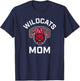 Central Washington University Wildcats Arched Mom T-Shirt - T-Shirt | Navy