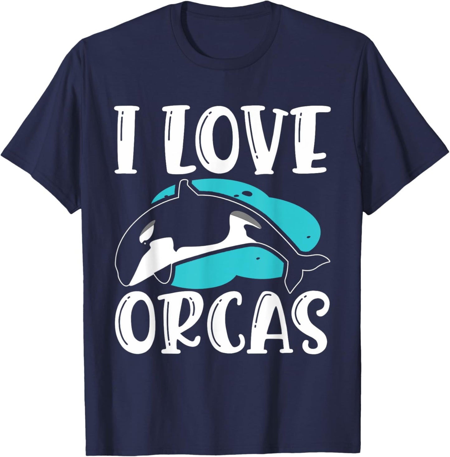 I Love Orcas Protect Sea Whale Orca T-Shirt - T-Shirt | Navy