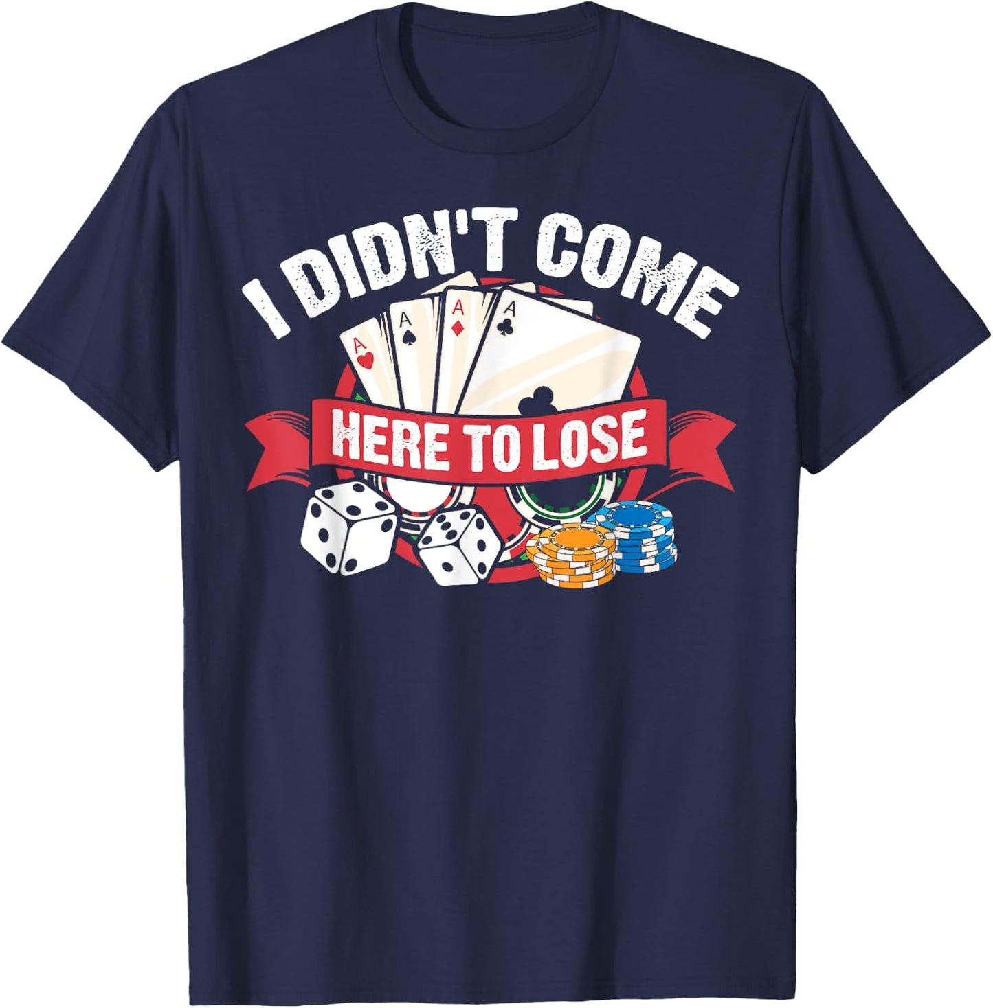 Funny Poker Gift Women Poker Player Cool Card Game T-Shirt - T-Shirt | Navy