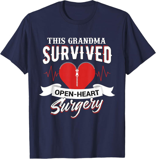 This Grandma Open Heart Surgery Recovery Men Women Kid T-Shirt - T-Shirt | Navy