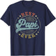 Best Papi Ever Father's Day Papi Gifts Vintage Emblem T-Shirt - T-Shirt | Navy