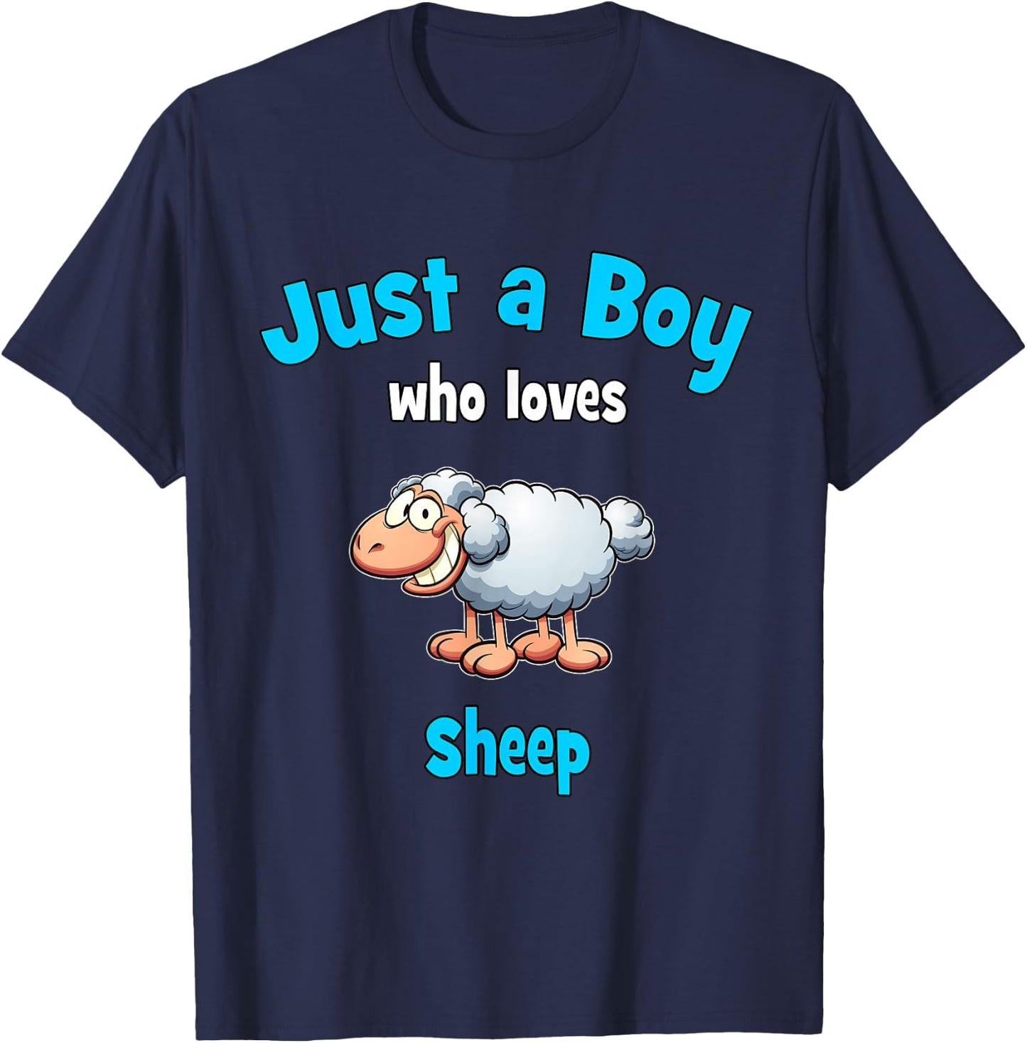Sheep Shirt for Boys | Children's Sheep T-Shirt - T-Shirt | Navy