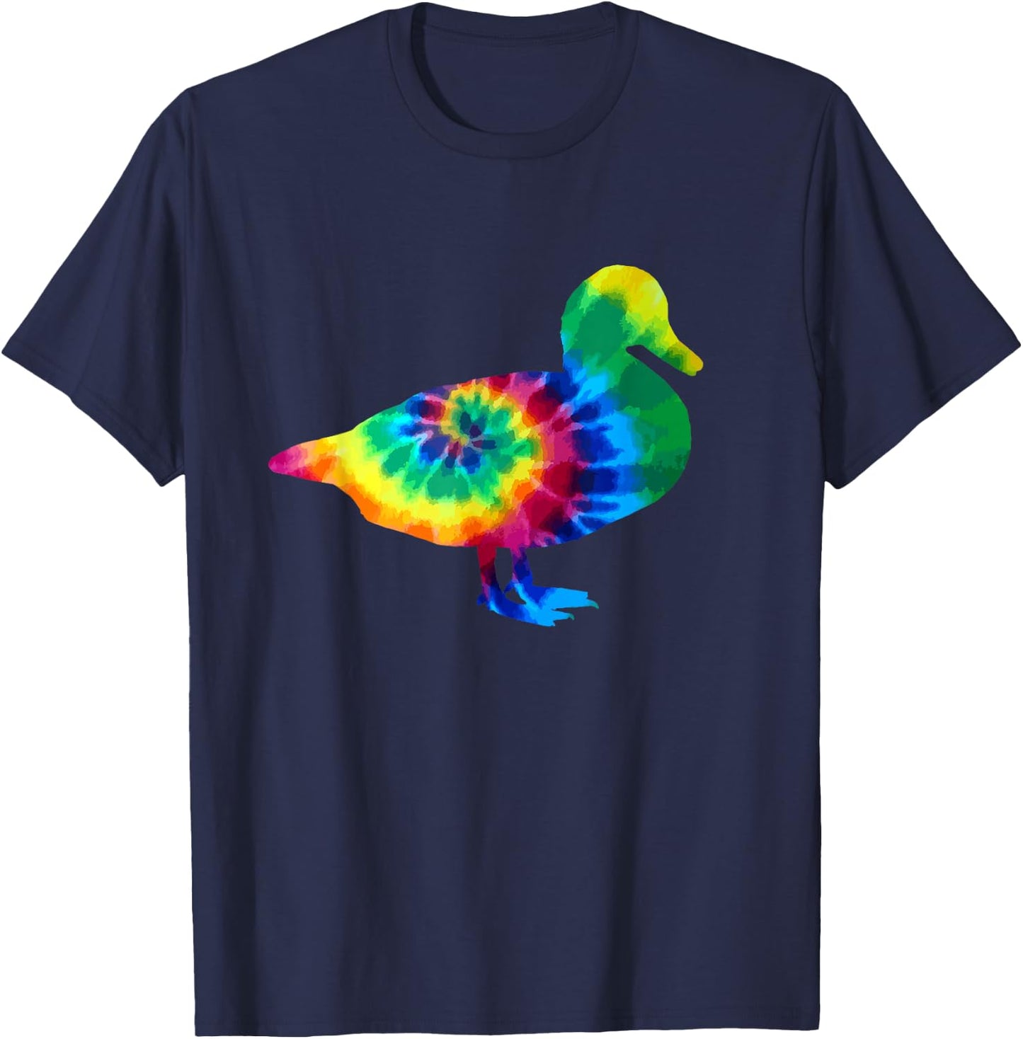 Duck Tie Dye Vintage Hippie Farmer Ducks T-Shirt - T-Shirt | Navy
