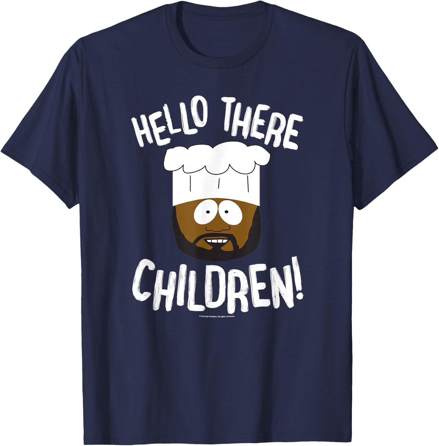 South Park Chef Hello There Children T-Shirt - T-Shirt | Navy