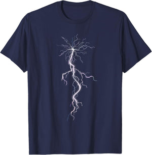 Lightning Storms I Lightning Bolt T-Shirt - T-Shirt | Navy