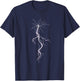 Lightning Storms I Lightning Bolt T-Shirt - T-Shirt | Navy