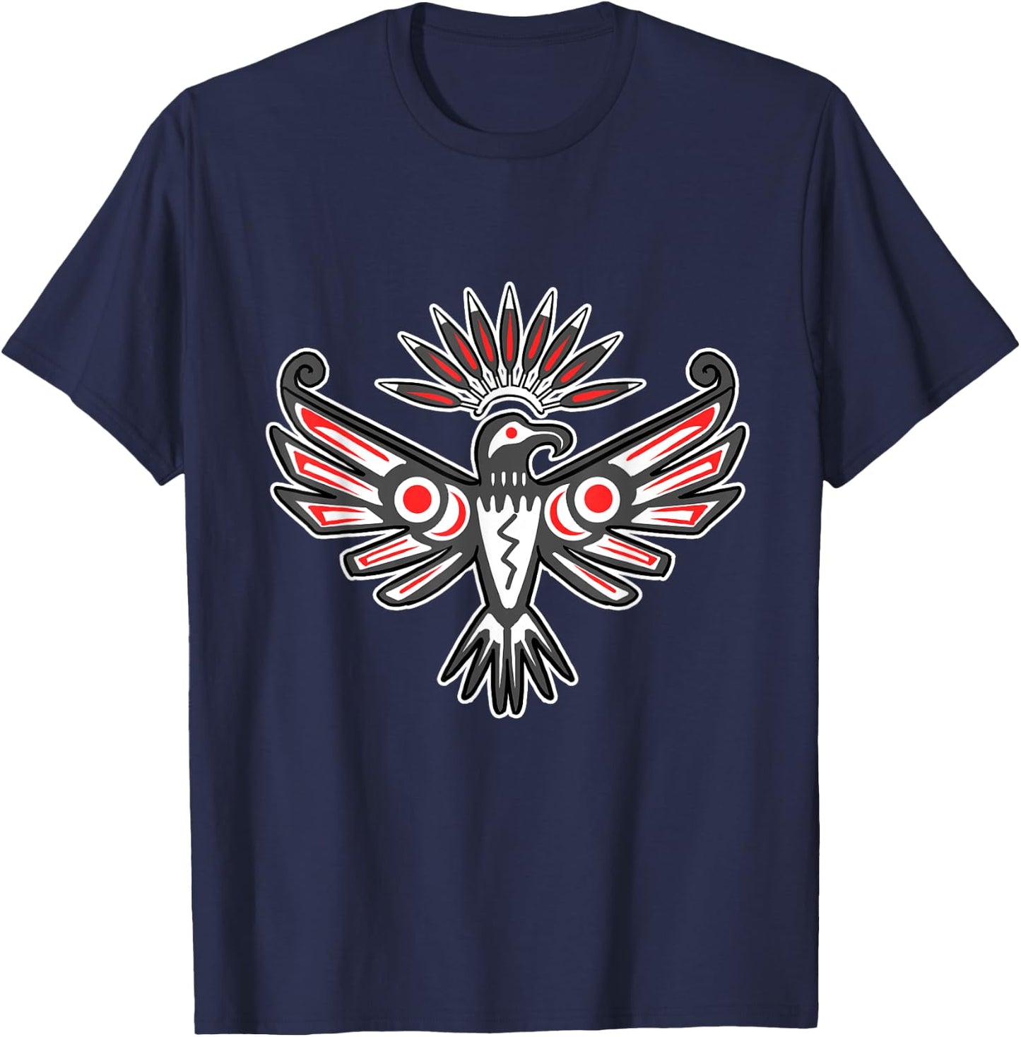 Native American Thunderbird Indigenous Peoples Day T-Shirt - T-Shirt | Navy