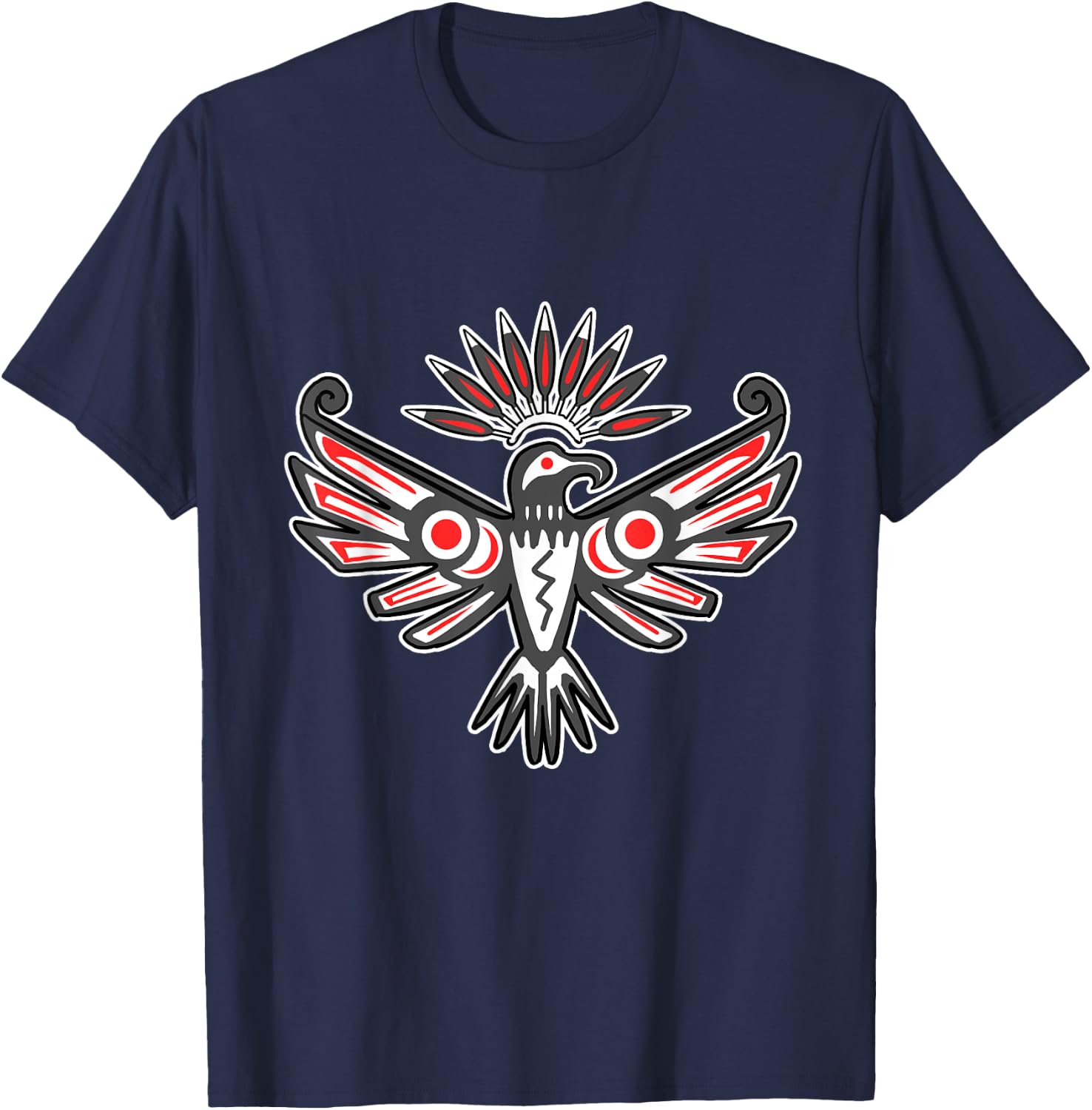 Native American Thunderbird Indigenous Peoples Day T-Shirt - T-Shirt | Navy
