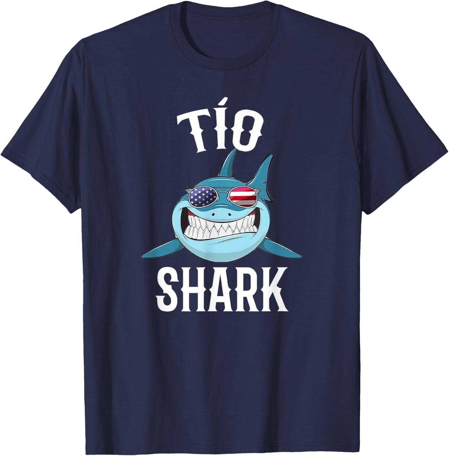 4th Of July Tio Shark Spanish Uncle Patriotic T-Shirt - T-Shirt | Navy