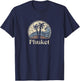 Vintage Phuket Thai Palm Trees Thailand Souvenir Beach T-Shirt - T-Shirt | Navy