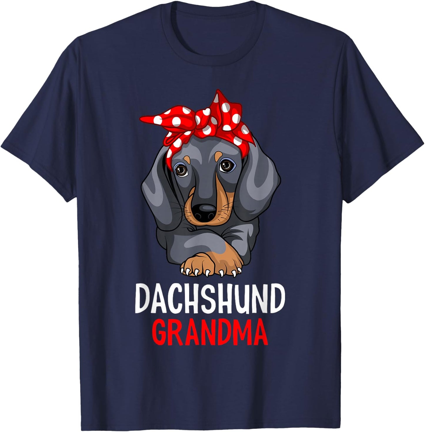 Dachshund Grandma Weenie Dog Lover Funny Weiner Dog T-Shirt - T-Shirt | Navy