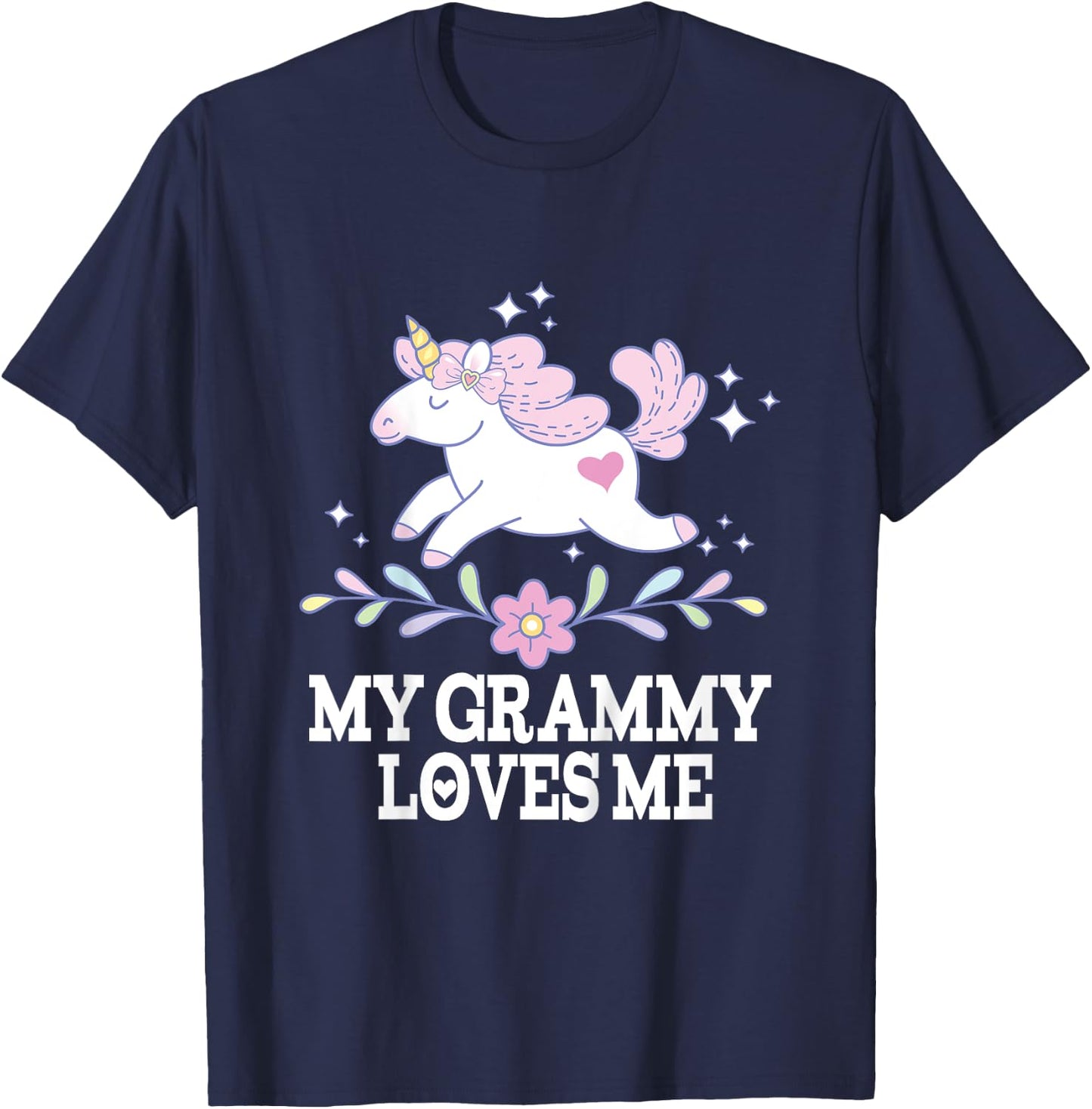 My Grammy Loves Me Granddaughter Unicorn for Girl T-Shirt - T-Shirt | Navy