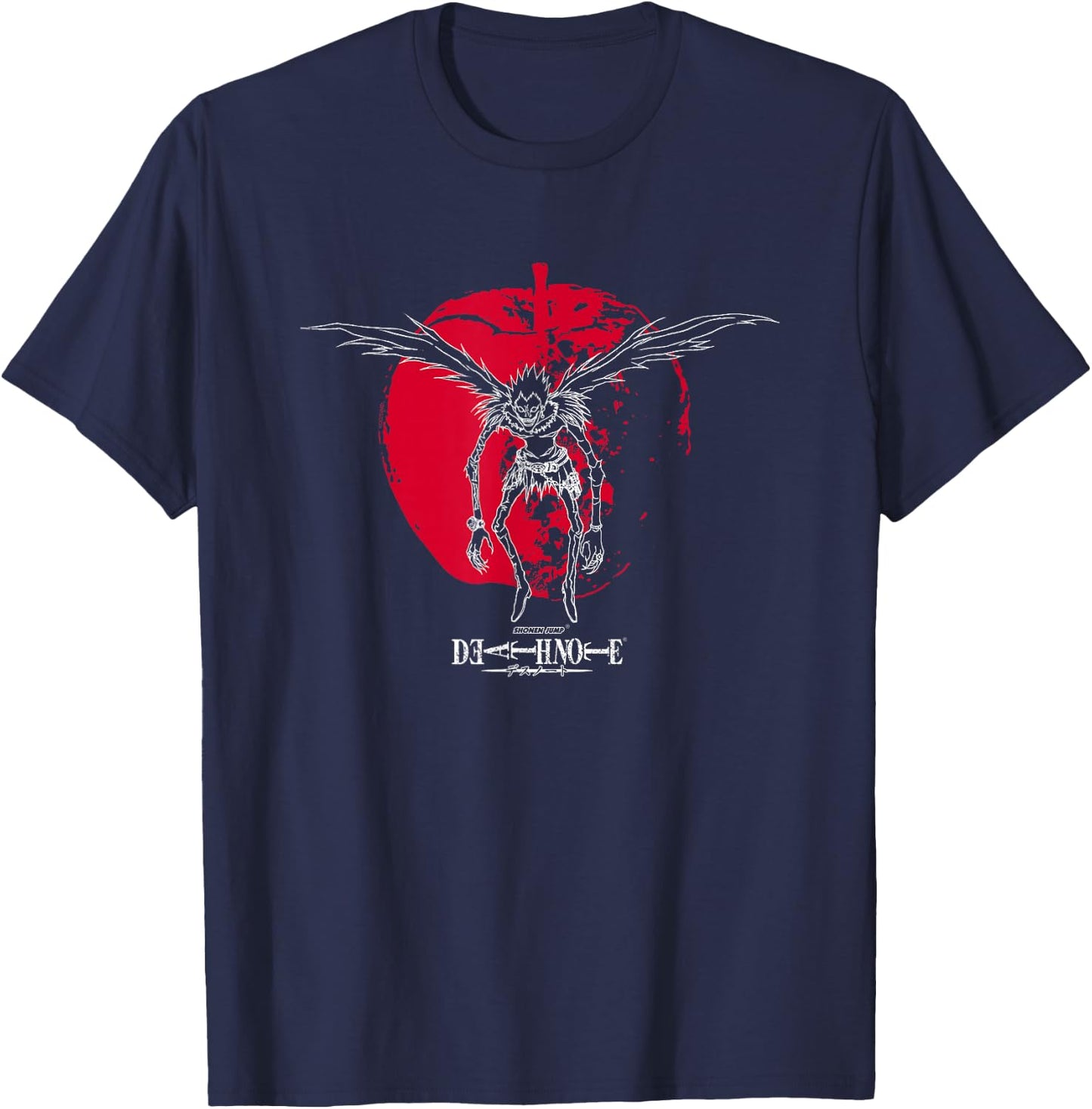Death Note Ryuk Silhouette on Apple Anime T-Shirt - T-Shirt | Navy