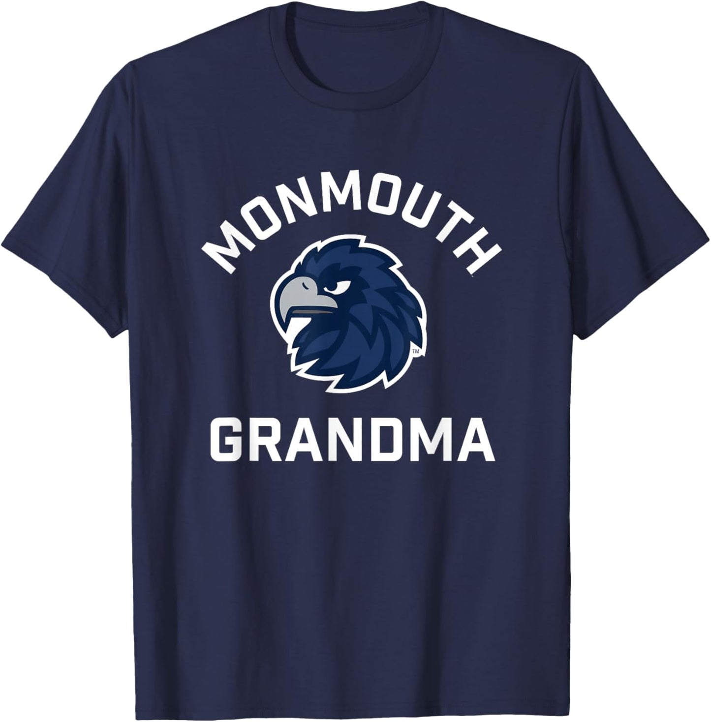 Monmouth University Hawks Arched Grandma T-Shirt - T-Shirt | Navy