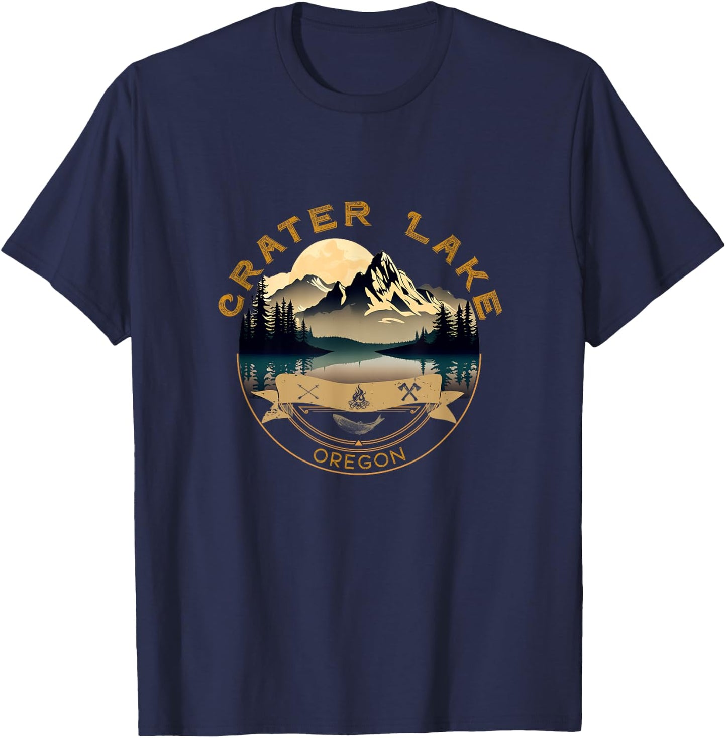 Crater Lake Vacation Apparel - Crater Lake Souvenir T-Shirt - T-Shirt | Navy