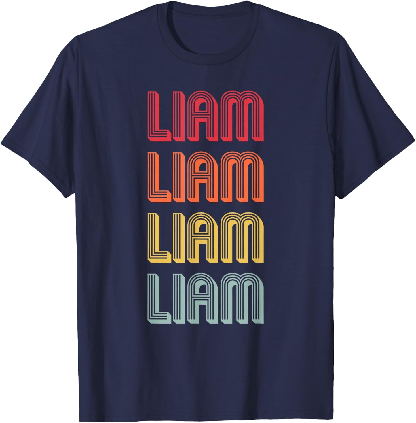 LIAM Gift Name Personalized Funny Retro Vintage Birthday T-Shirt - T-Shirt | Navy